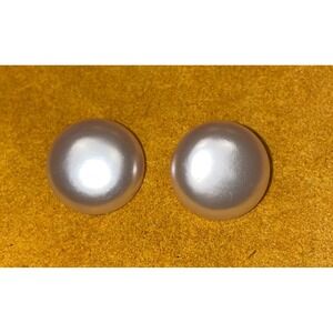 Vintage Clip On Earrings Faux Pearl Round Japan